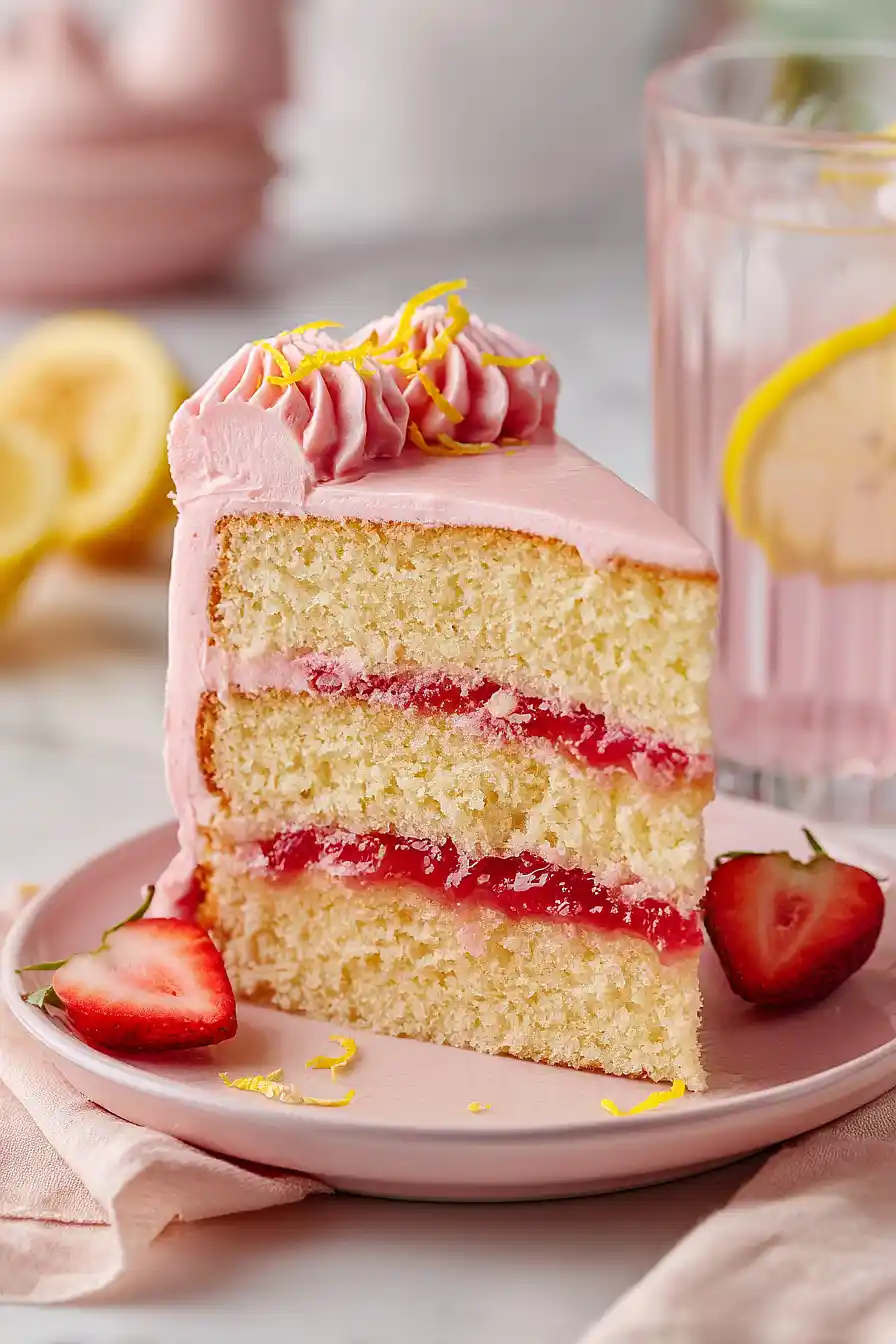 strawberry lemonade cake