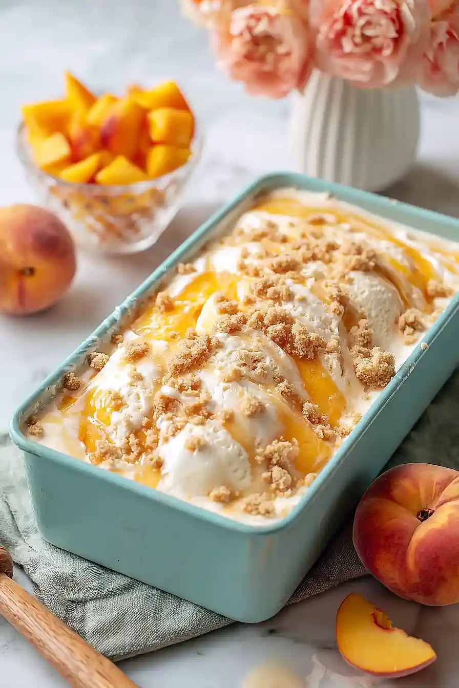 peach cobbler ice cream