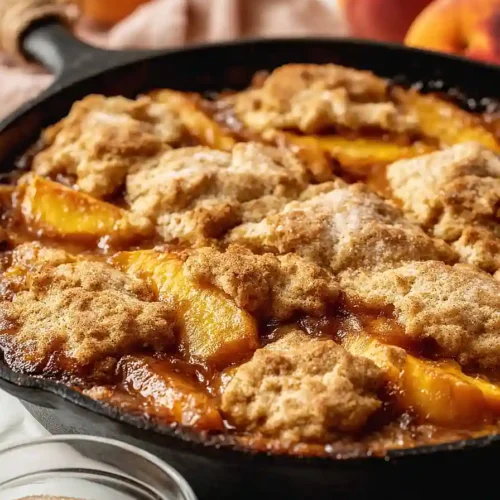 grilled peach cobbler