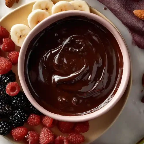chocolate fondue with fresh fruit