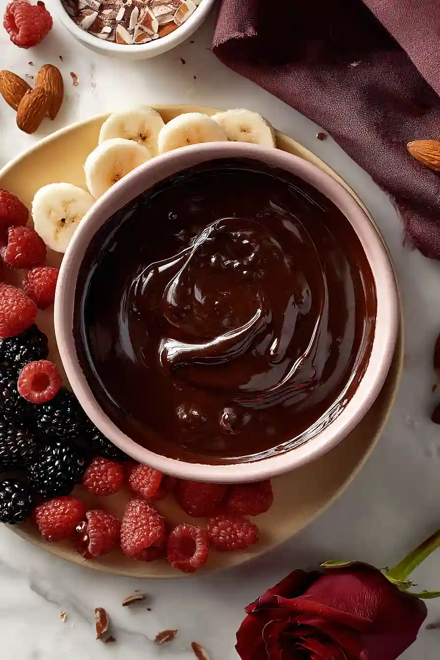 chocolate fondue with fresh fruit