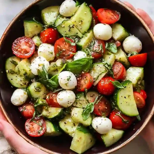 cucumber caprese salad