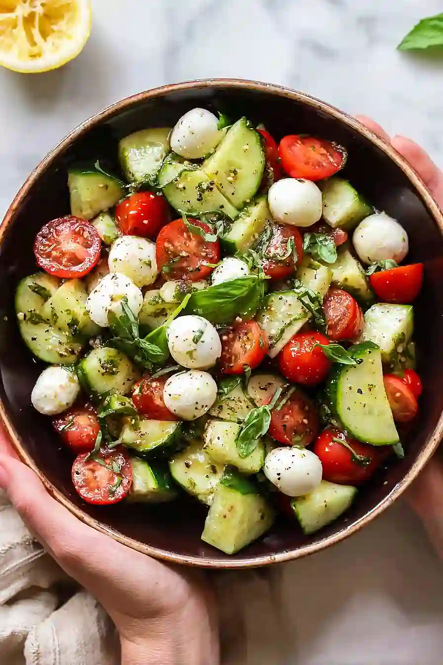 cucumber caprese salad