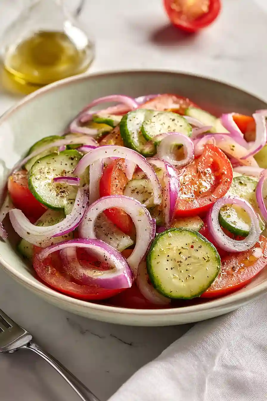 cucumber tomato salad with italian dressing