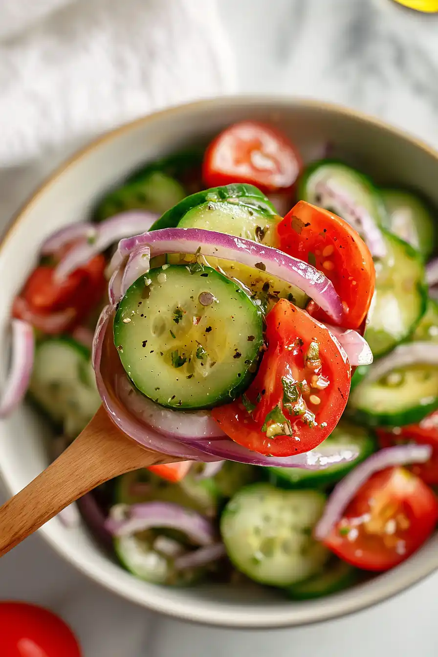 cucumber tomato salad with italian dressing