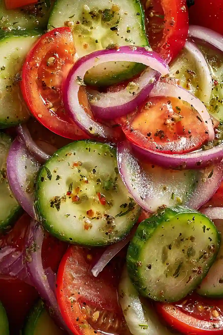 cucumber tomato salad with italian dressing
